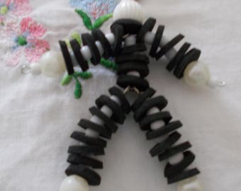 black and white Acrobat key holder