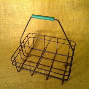 Milk Man Delivery Crate, Basket, Tote, Carrier - All Metal - Milkman Home Delivery