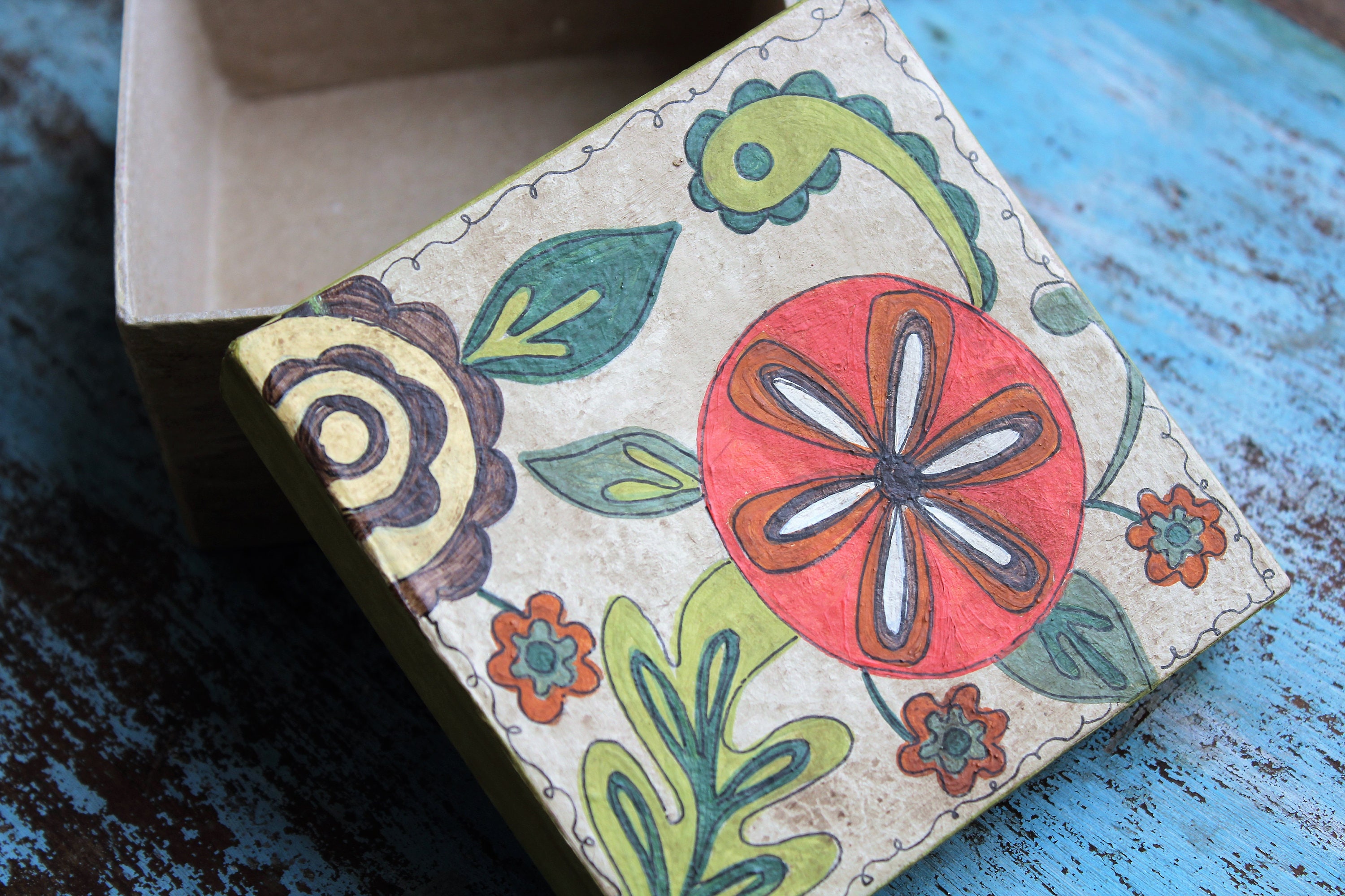 Hand Painted Gift Box from ThePaintedPine on Etsy Studio
