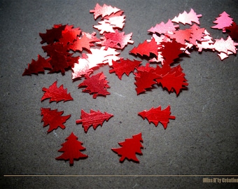 Set of 10 trees red hues to create scrapbooking - activities to children