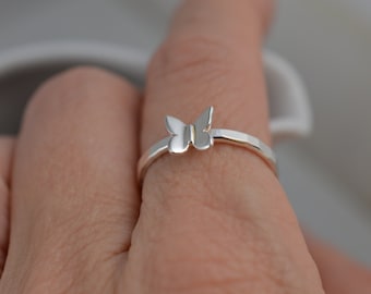 Butterfly Ring in Sterling Silver / Nature Ring / 925 / Insect / Bug