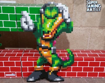 Vector the Crocodile perler | Sonic Perler | Knuckles Chaotix | Team Chaotix | Sega | Sonic the Hedgehog | Retro Gaming