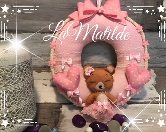 Birth bow, banner, customizable bedroom garland