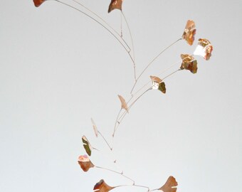 Free Shipping on Copper Mobile Handmade Copper Mobile w Ginkgo Leaves