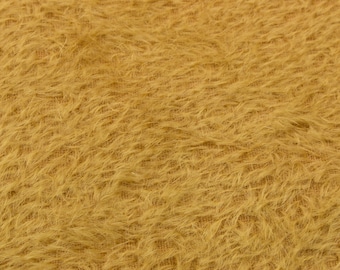 10% OFF: German Mohair Fabric Gold Straight 8mm Pile Size 23x28" 50001065