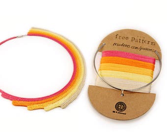 DIY jewelry Kit, DIY necklace, diy necklace kit, diy gift, crochet kit, crochet supplies, jewelry making kit, diy craft kit, MudenoMade