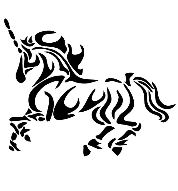 Stencil Unicorn Unicorn stencils SVG PNG PDF Dwg Dxf download