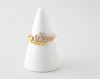 Custom Name Jewelry • Personalized Name Ring • Stacking Name Ring • Dainty Name Jewelry • Solid Sterling Silver Ring - CNR