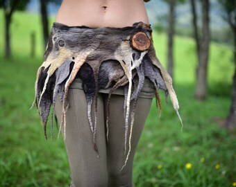 Felt Belt-Tree Costume-Tree Belt-Druid Costume-Woodland Theme-Pixie Belt-Fantasy Costume-Festival Wear-Burning Man-Performance Costume OOAK