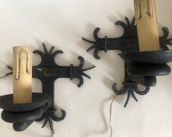 Gothic Revival Sconces - Pair