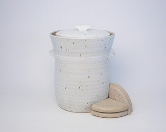 Fermentation Crock (~4 Liters) (White) PRE-ORDER
