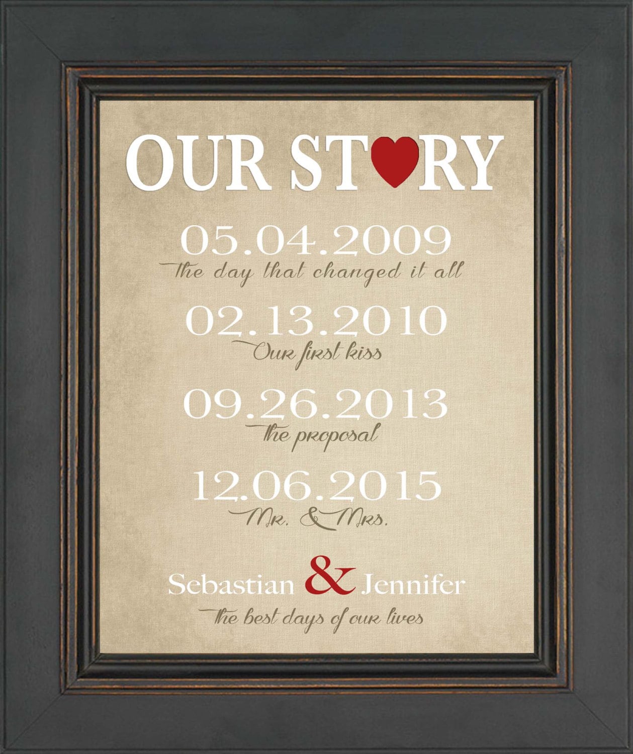 First Anniversary Gift for Husband or Wife Wedding Gift for