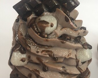 Hot Chocolate and Marshmallows Cupcake Soap