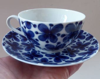 Vintage 1950s MARIANNE WESTMAN. Coffee Cup and Saucer Rörstrand Sweden. "Mon Amie" Pattern