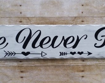 Love never fails 1 Corinthians distressed wood sign home decor', inspirtional sign, life sayings
