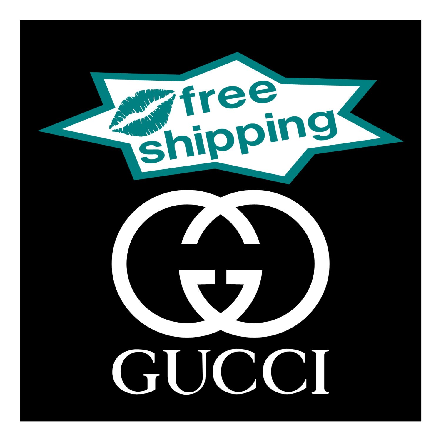GUCCI DECAL Vinyl Sticker High Quality Fashion Window / Wall