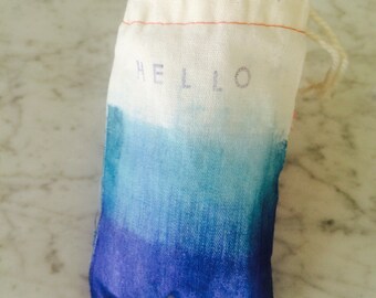 Personalized Favor Bags Hand Inked and Stamped (Sample)