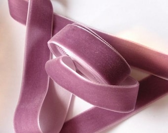 5 yards 3/4 inches Velvet Ribbon in Amethys RY34-199