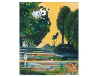Print "Along the Meadow" 40x50 cm, reproduction, Fine Art Giclée