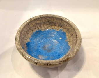 Raku pottery bowl