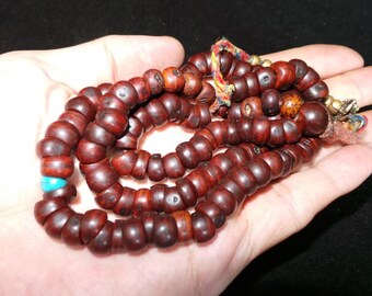 Old Nepal Tibet Buddhist 108 Phoenix Eye Bodhi Mala Prayer Beads