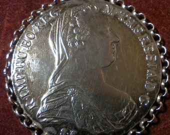Maria Theresa Taler Pendant Silver