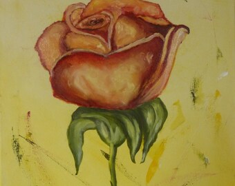 Oil painting rose Original painting