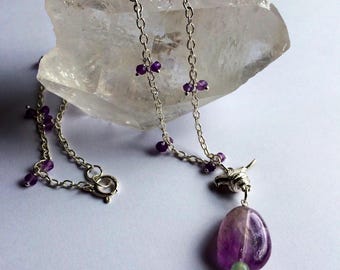 Amethyst chain pendant