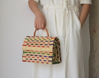 Reed Bag, Stroh Tasche, Weidenkorb, Sommertasche, korbtasche, panier Korbweide, Bolsa de Mano, Cesta de Paja, Strohkorb.