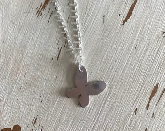 Silver Silver Butterfly Necklace