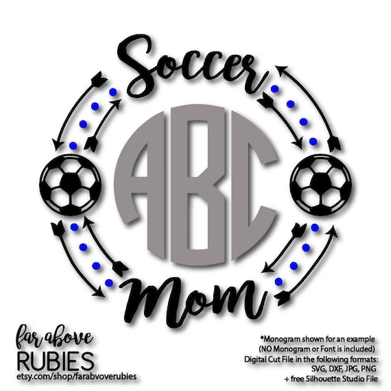 Download Soccer Mom Monogram Wreath with Soccer Balls monogram NOT