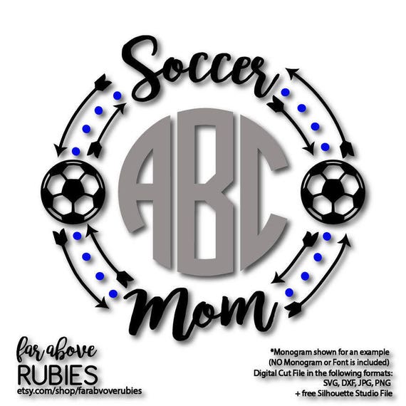 Download Soccer Mom Monogram Wreath with Soccer Balls monogram NOT