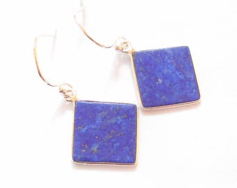 Lapis Sterling Silver Earrings earthegy #506
