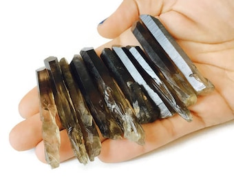 SALE 10 Rough Smoky Quartz Points Smokey Crystal Bulk Lot Wholesale Long