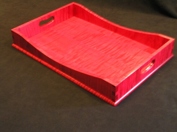 12" x 18" Ruby Red Tiger Maple Serving Tray