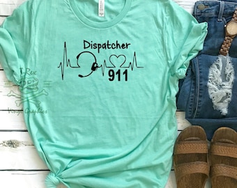 911 dispatcher tshirt - Emergency dispatcher shirt - Love 911 - Dispatcher shirt- unisex t shirt - 911 dispatcher angel