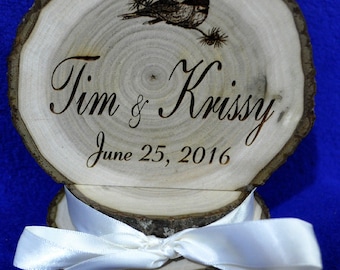 Rustic Wedding ~ Barn Wedding ~ Rustic Cake Top ~ Love Birds Cake Top ~ Wood Cake Top ~ Engraved Wood Cake Top ~ Custom Cake Top ~ Love Bird