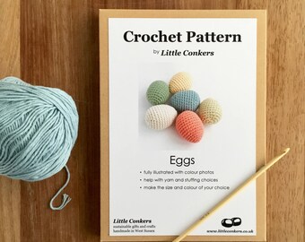 Crochet Egg Pattern / Small Gift for Crocheter / Crochet Pattern Craft Gift / Printed Paper Pattern / Spring Crochet Gift for her
