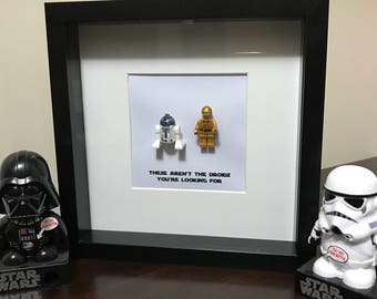 Star Wars Droids Minifig Shadowbox - R2-D2 and C-3PO