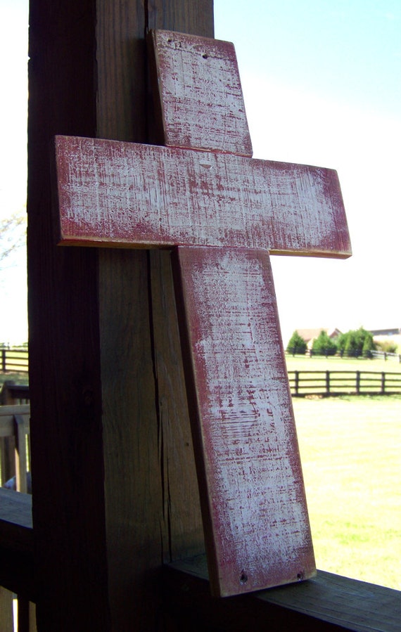 Wood Cross: Reclaimed Wood Cross Christian Decor Religious