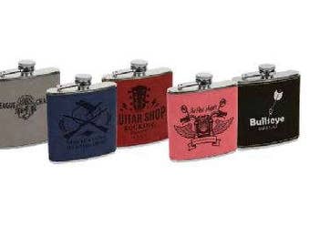 Leatherette Stainless Steel Flask (6 Ounce)