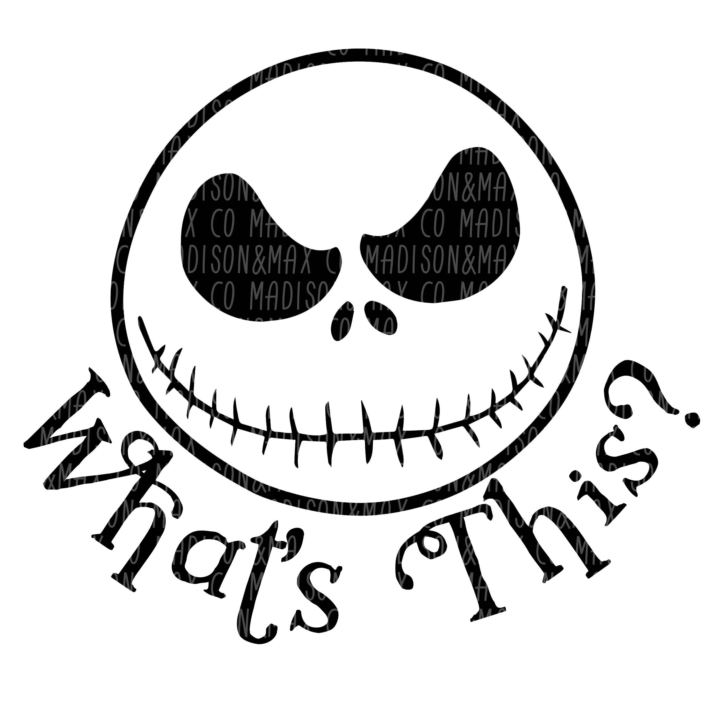 Jack Skellington SVG, Nightmare Before Christmas ...