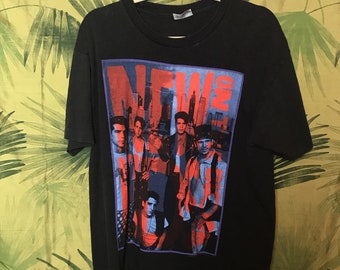 Classic New Kids on the Block No more games tee. Soft faded black , boxy tee L