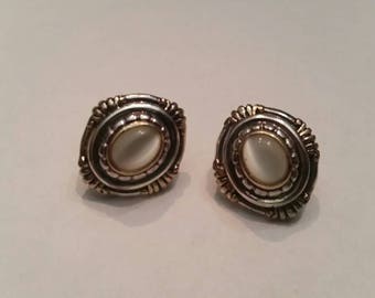 Vintage Roman Silver Earrings Costume Jewelry