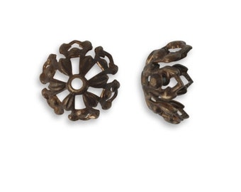 Vintaj 12.7mm Tapestry Bead Cap (2)