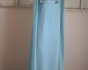 Vintage 1960s Baby Blue Prom / Bridesmaid Dress