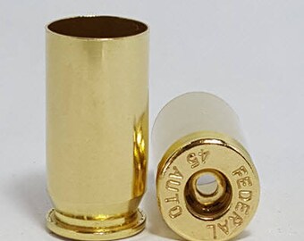 45 ACP (SPP) Once Fired Brass For Sale Cleaned. Free Shipping. Pkg of 100/200/500