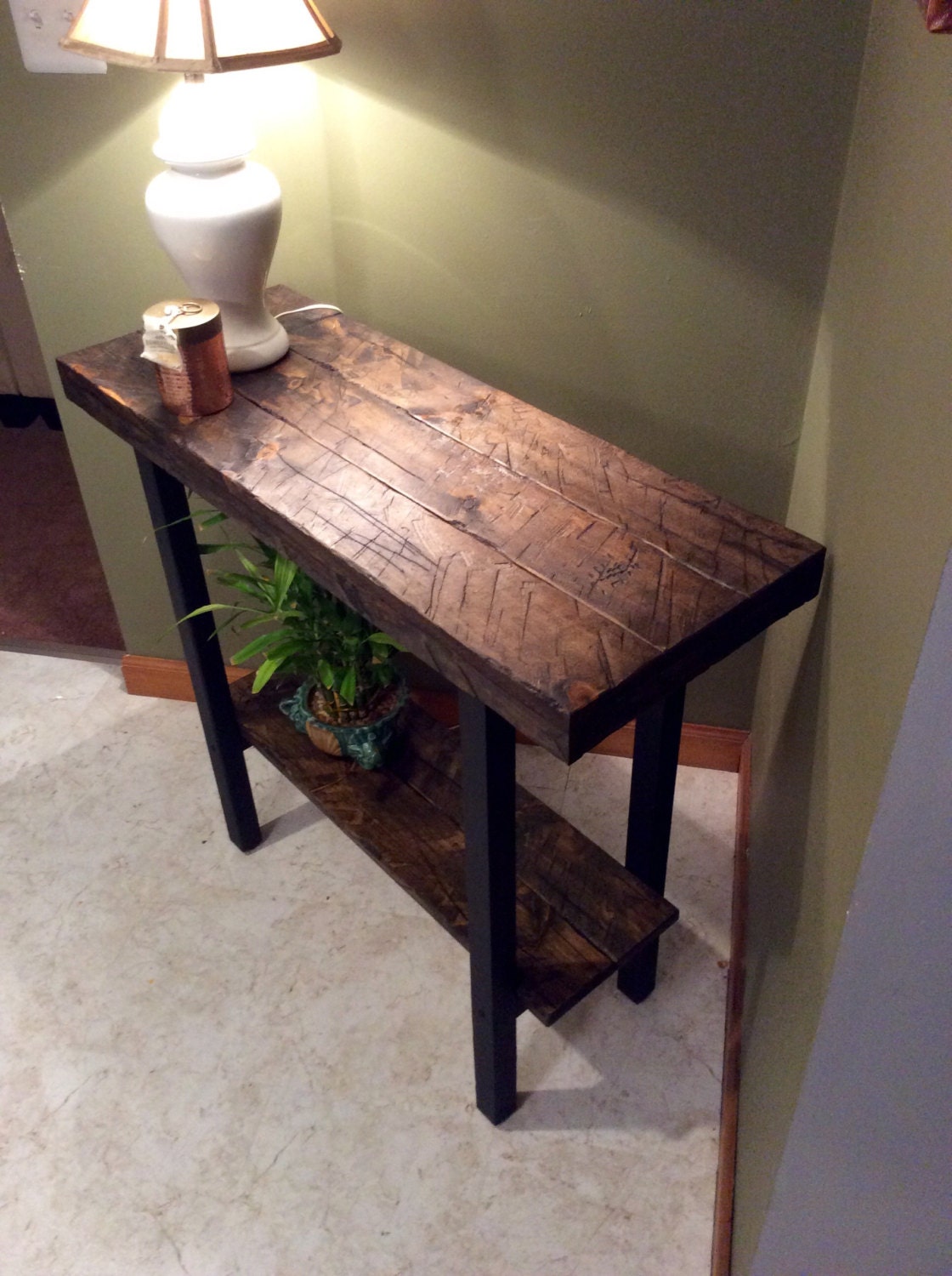 Entryway table Foyer table Console table Rustic table