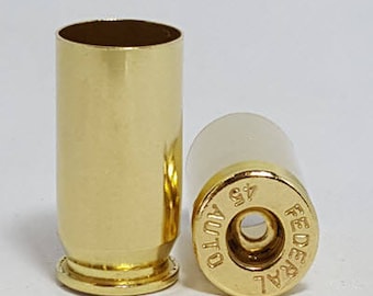45 ACP (LPP) Once Fired Brass For Sale Cleaned. Free Shipping. Pkg of 100/200/500