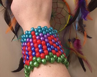 Kandi Cuff Bracelet "DUBSTEP"